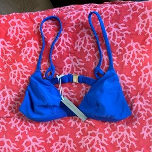 Blue Gooseberry Bikini Top